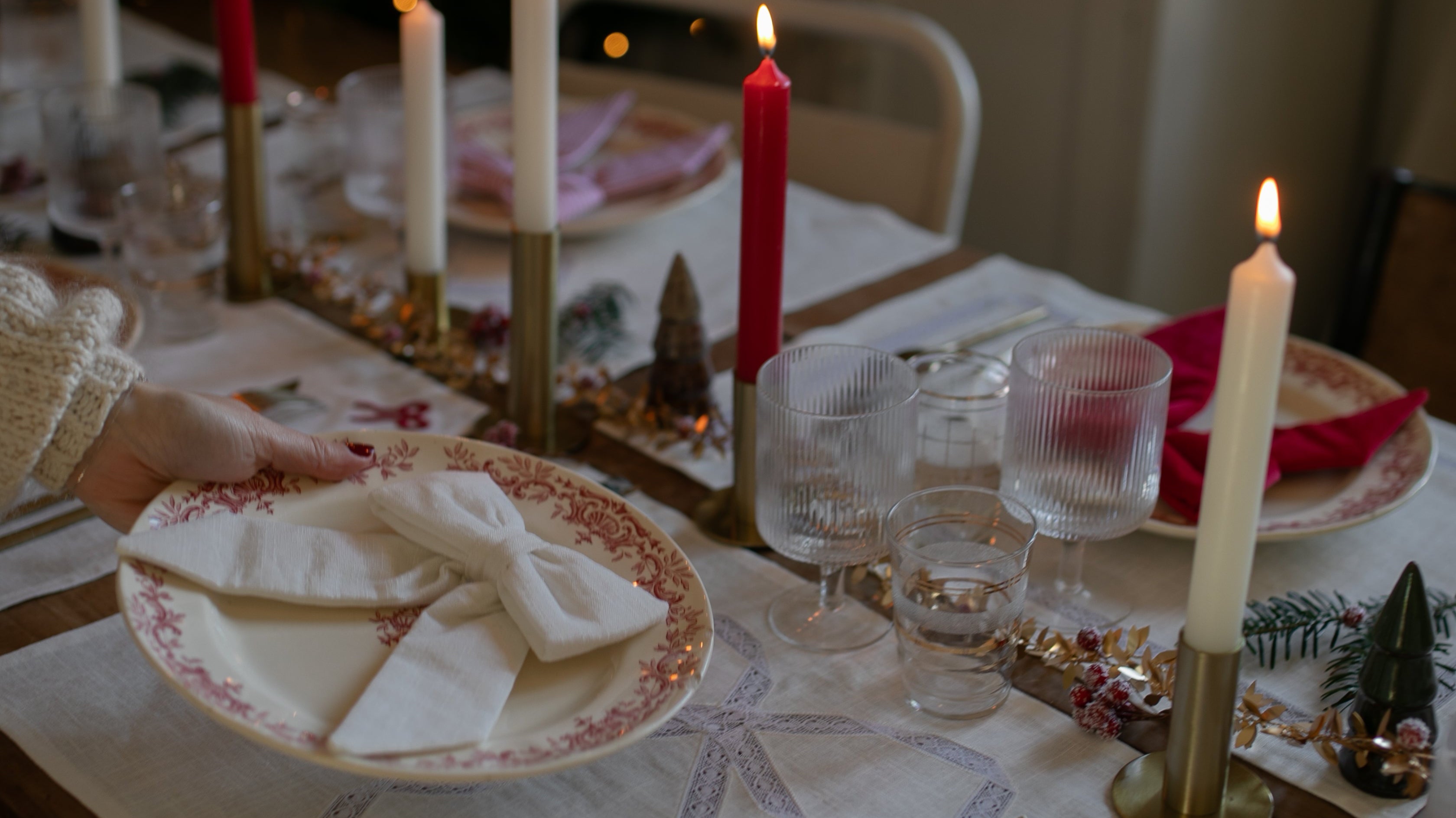 Une table de Noël tout en douceur