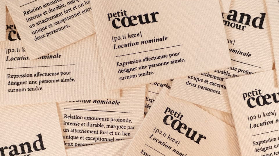 Nouvelles étiquettes à coudre grand format