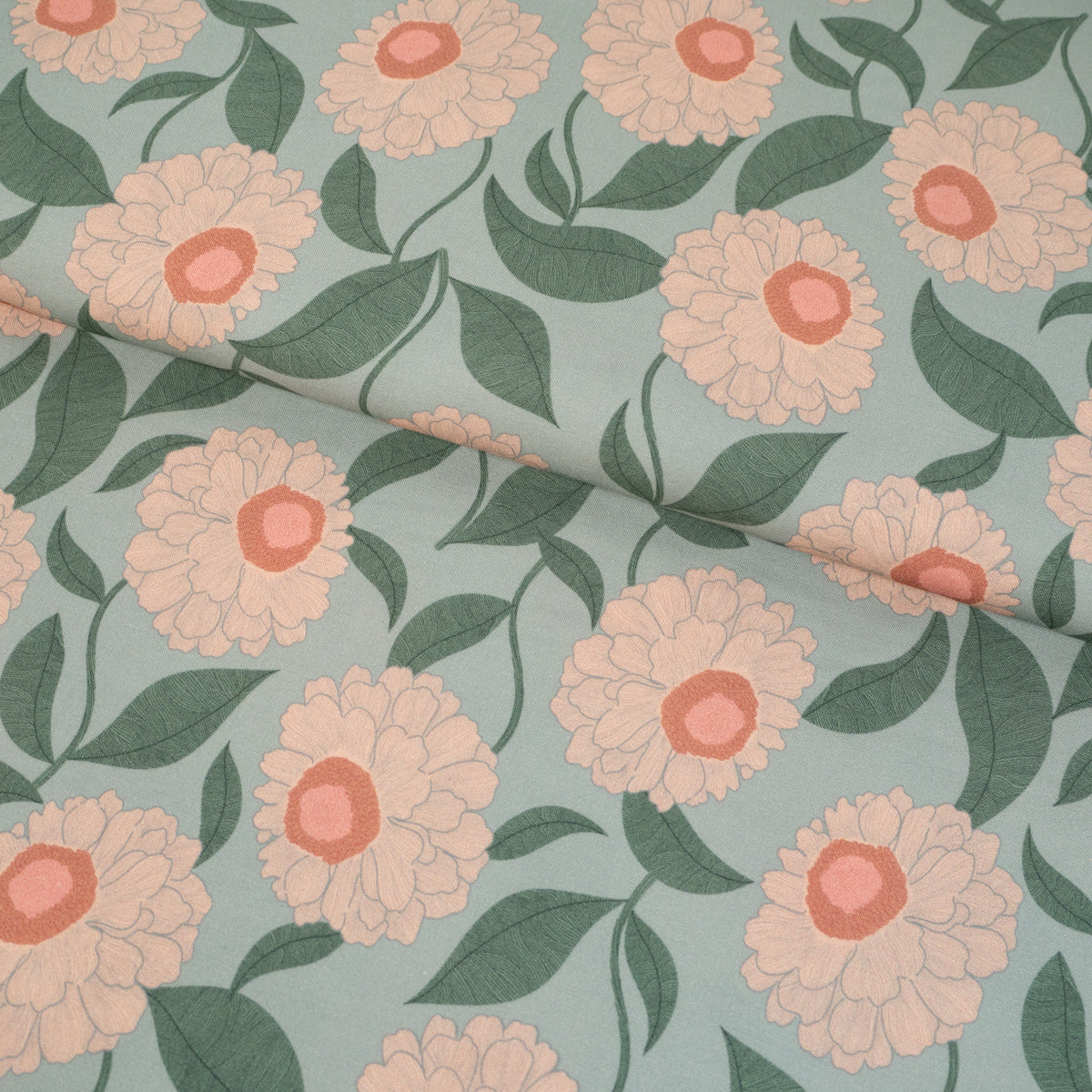 Gros plan sur la viscose fleurie Soft bloom, montrant la texture et le motif