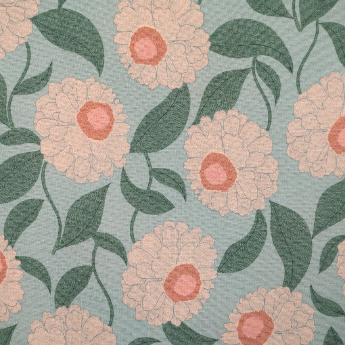 Gros plan sur la viscose fleurie Soft bloom, montrant la texture et le motif