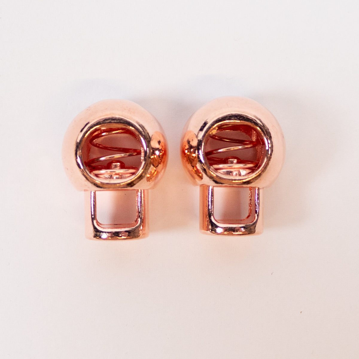 Serre cordon boule x2 en métal or rose – détail