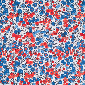 Tissu Liberty WILTSHIRE - Rouge & Bleu