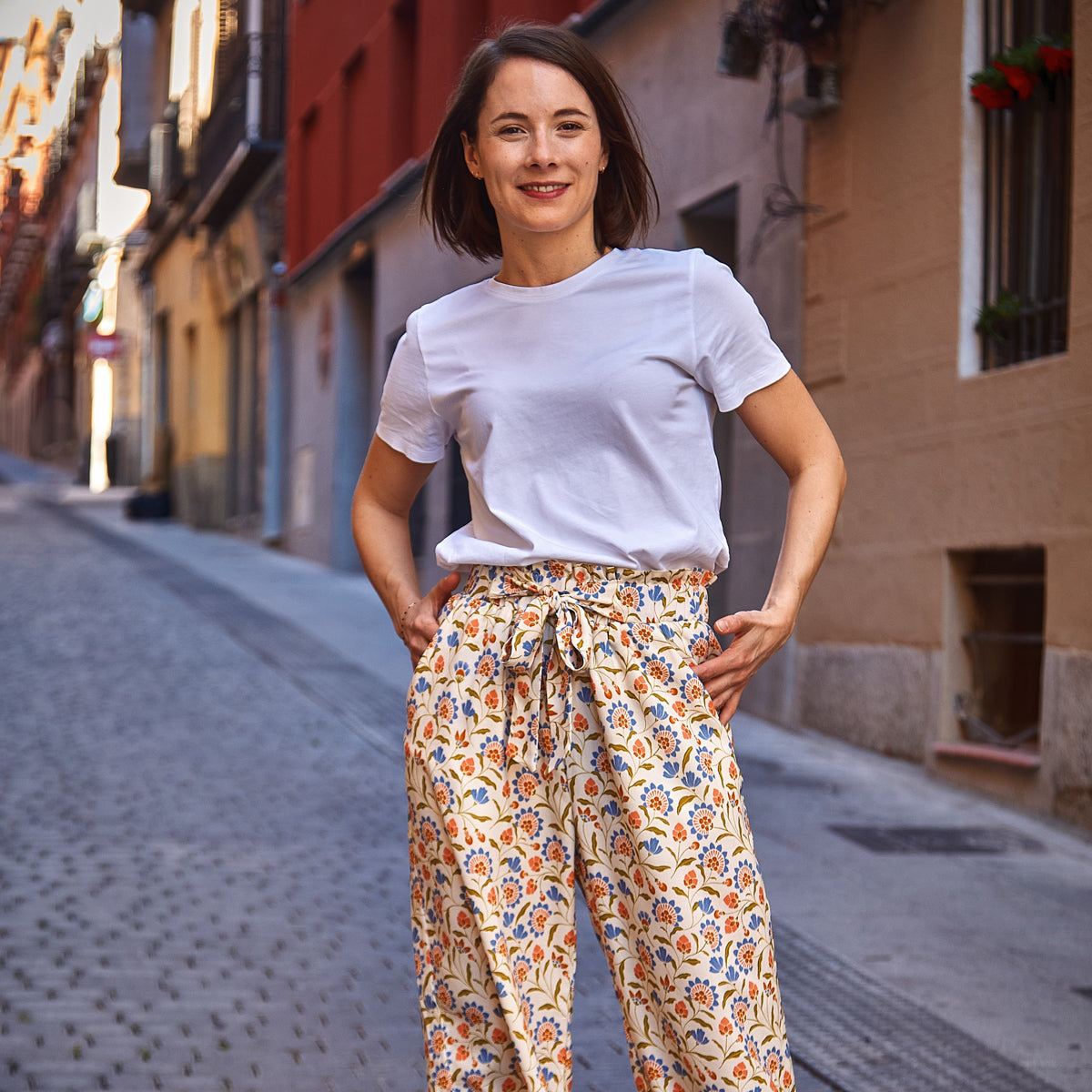 Viscose à fleurs imprimé en France expédition rapide