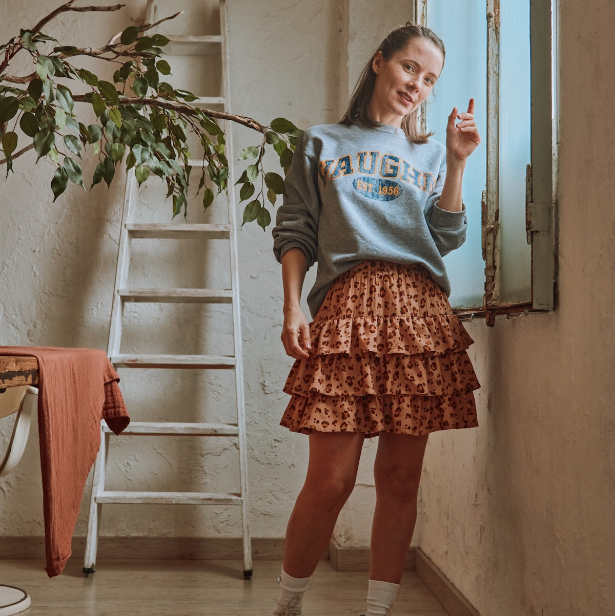 Jupe facile à coudre à volants