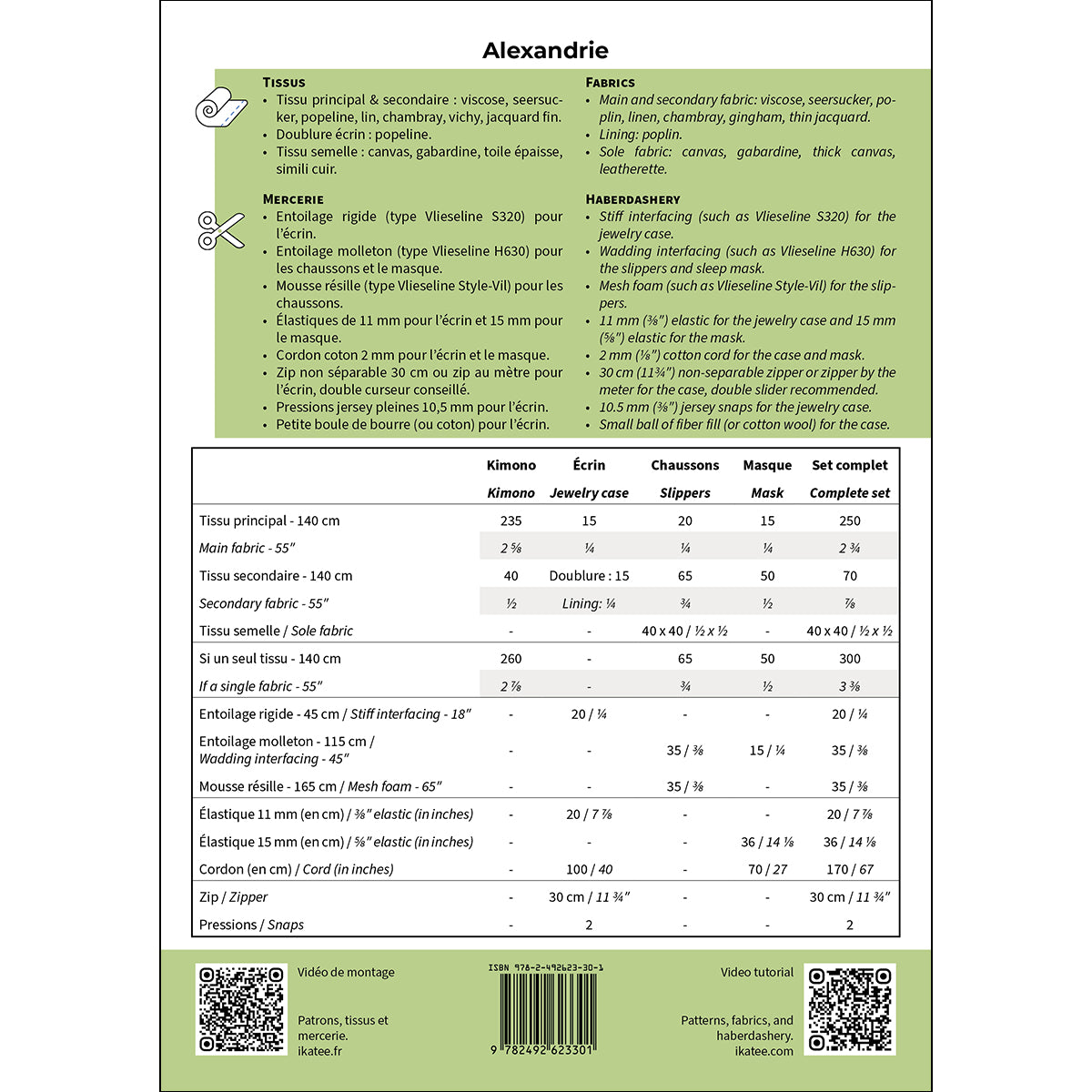 patron de couture kimono