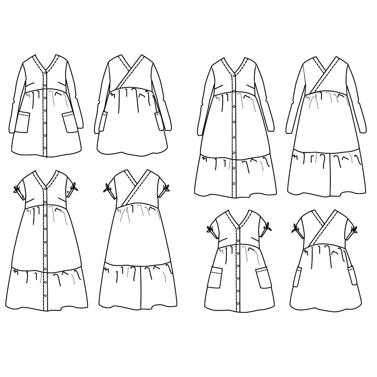 Duo de patron de robe pour femme et enfant