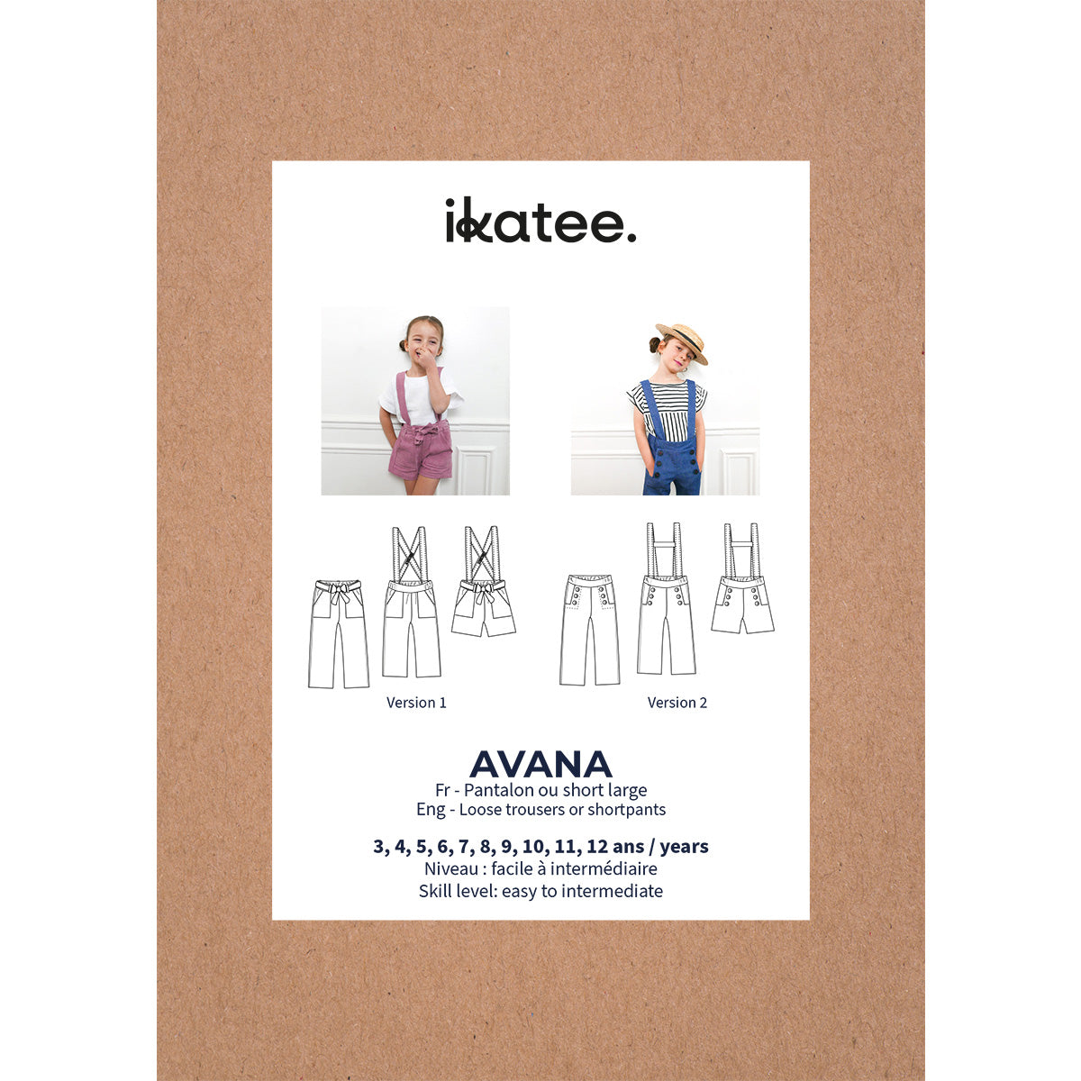 patron de couture pantalon et short enfant