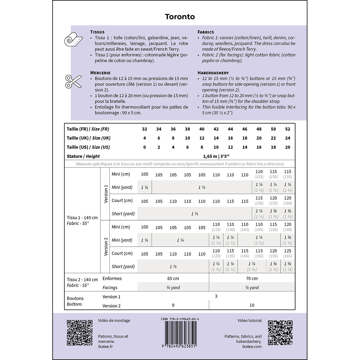Patron de robe pour femme format papier