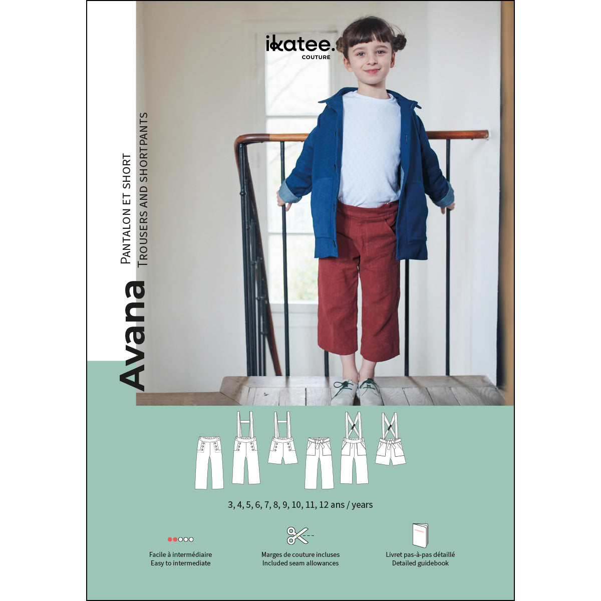 patron de couture pantalon et short enfant