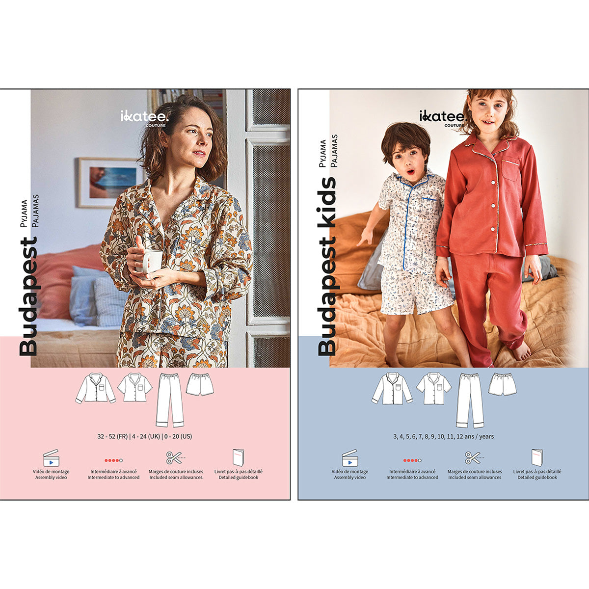 patron de couture pyjama femme enfant