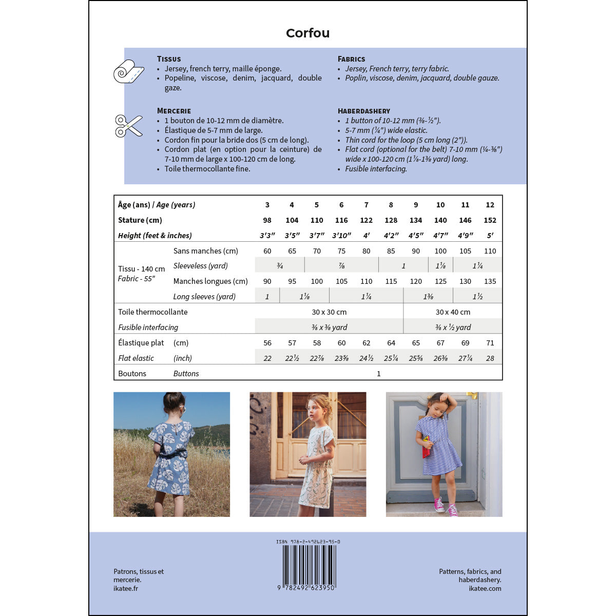 Patron de robe pour enfant format papier