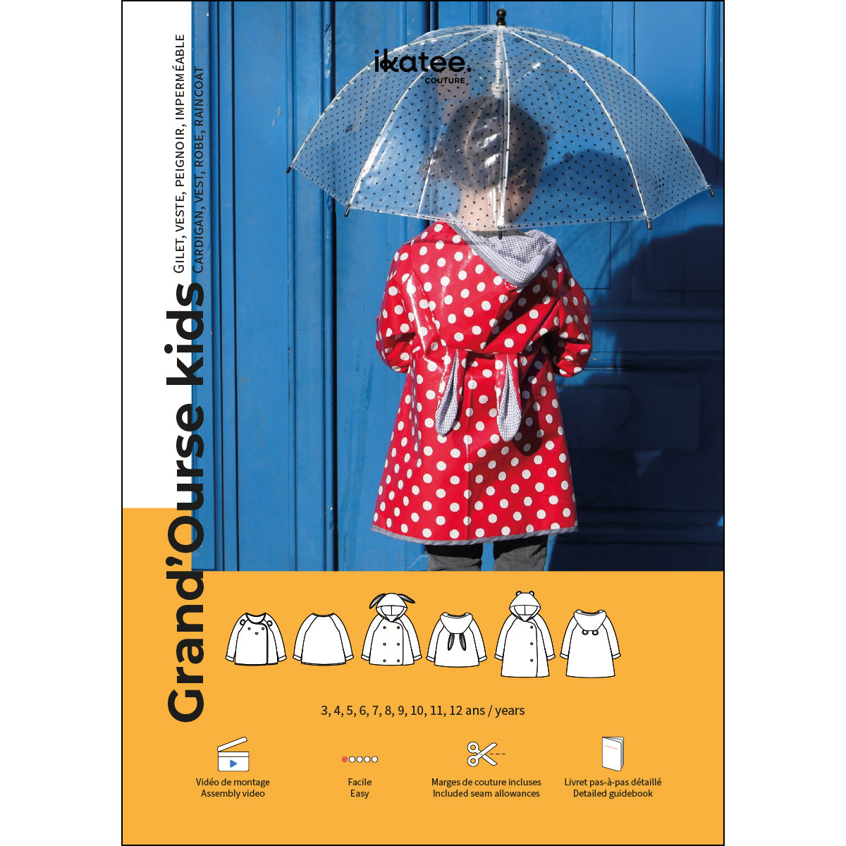 Patron veste gilet peignoir enfant