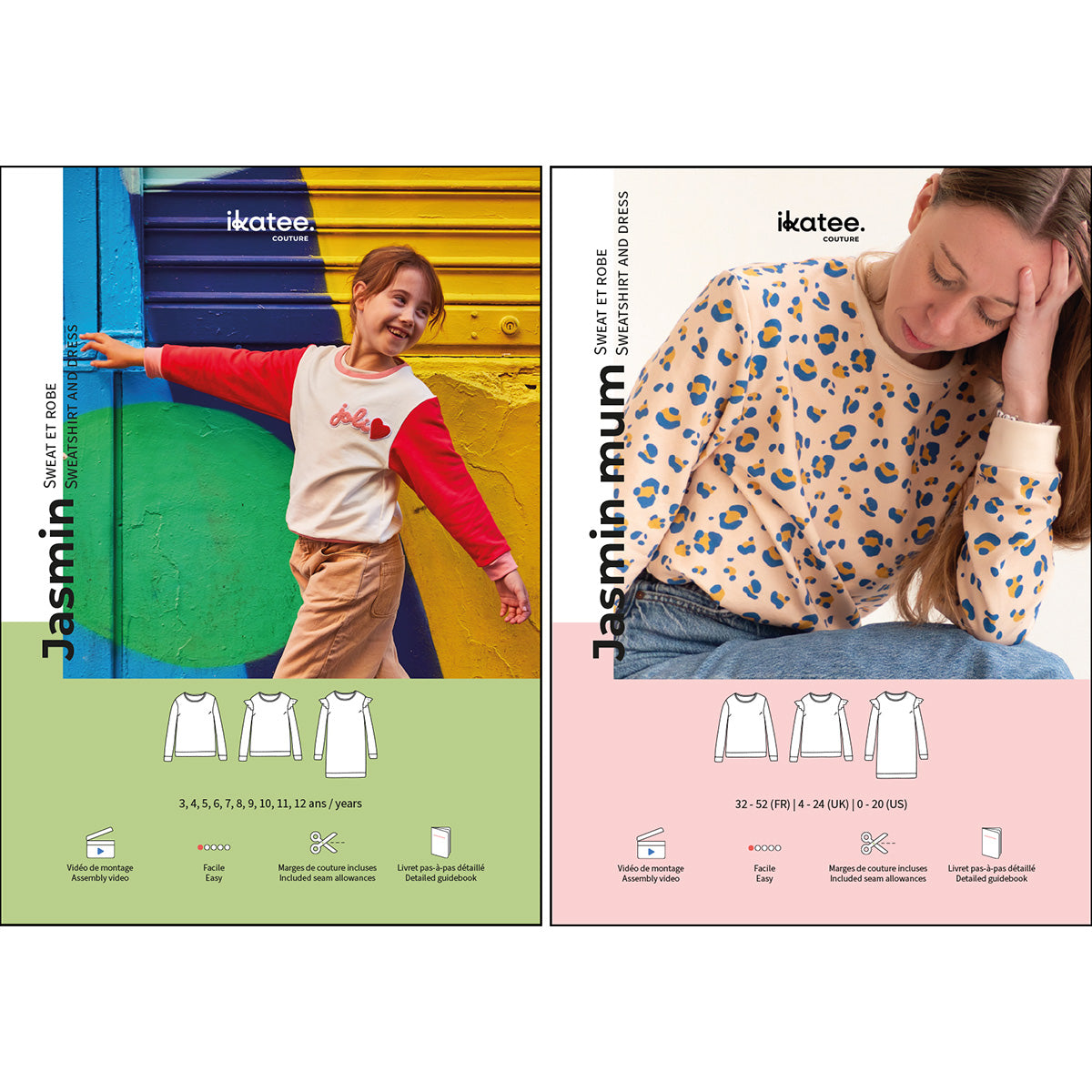 Patron de couture sweat femme et enfant