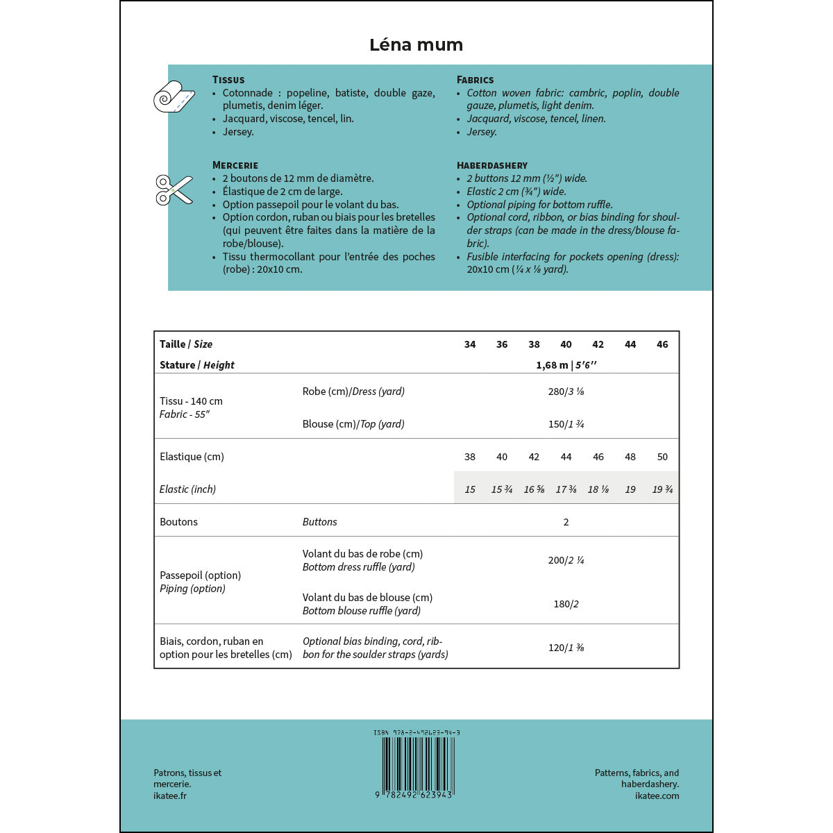 Duo de patron de top et robe format papier