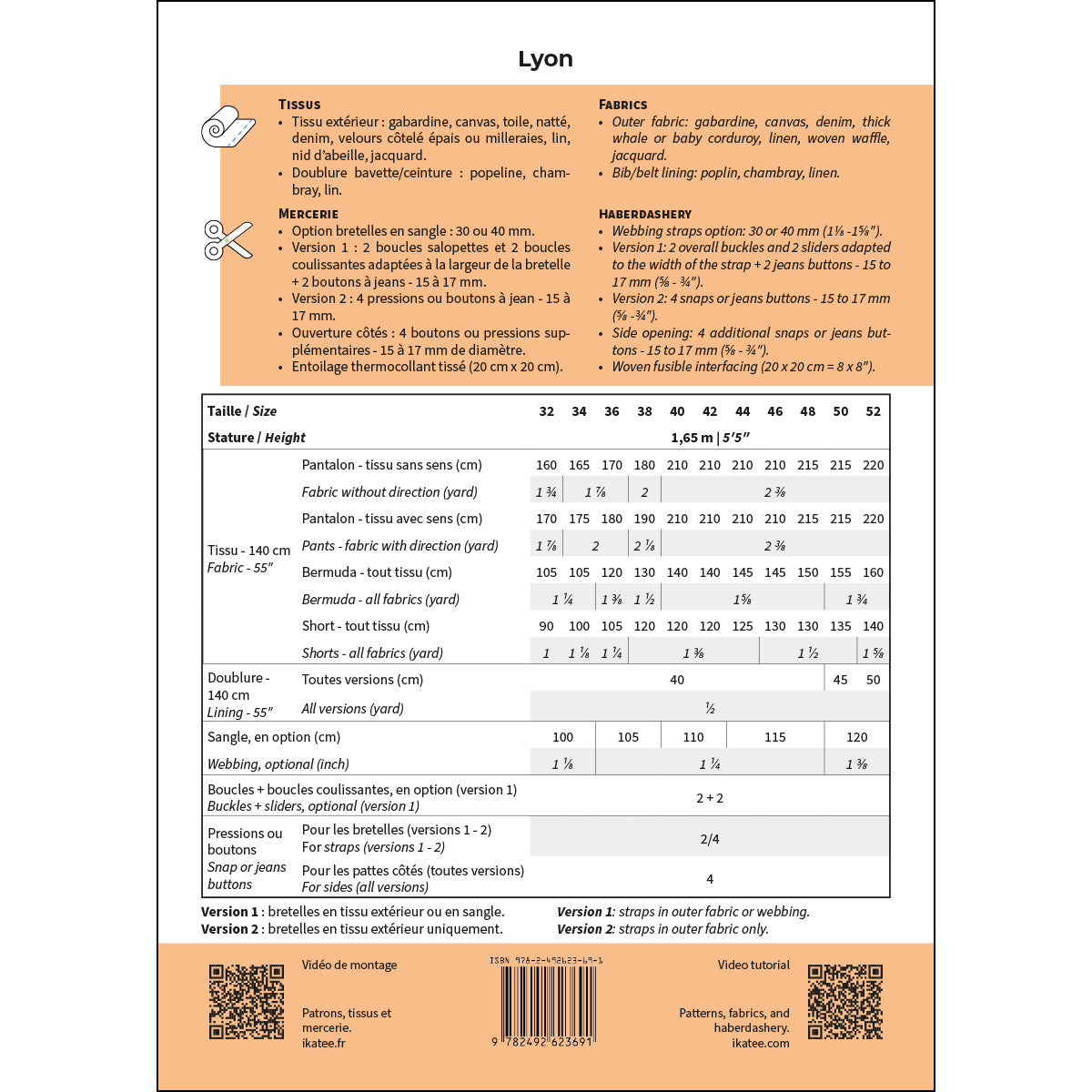 Patron de salopette pour femme format papier