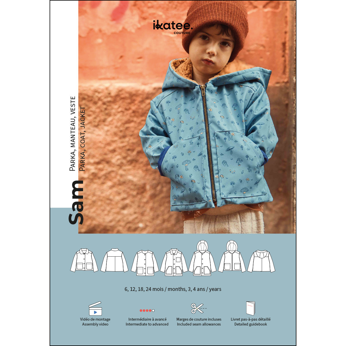 patron de couture veste parka bébé