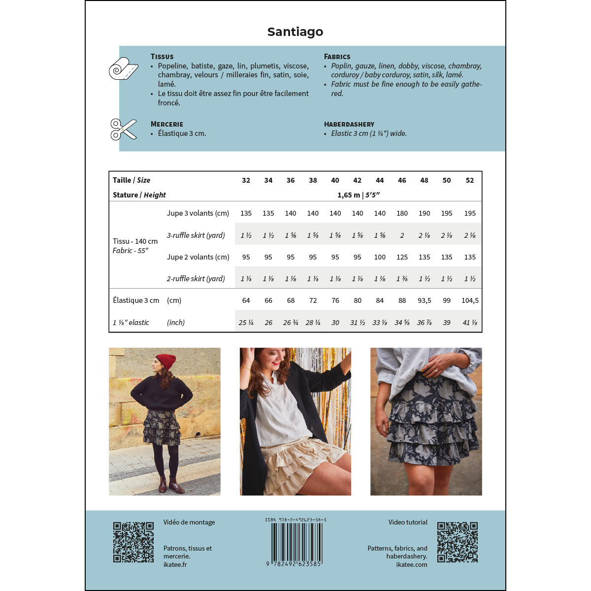 Patron de jupe pour femme format papier