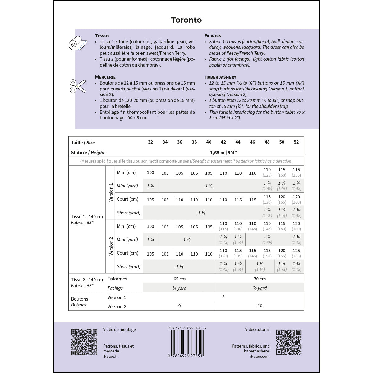 Patron de robe pour femme format papier