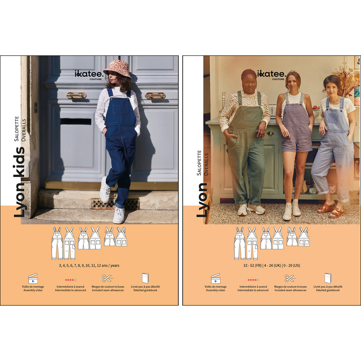 patron de couture salopette femme enfant