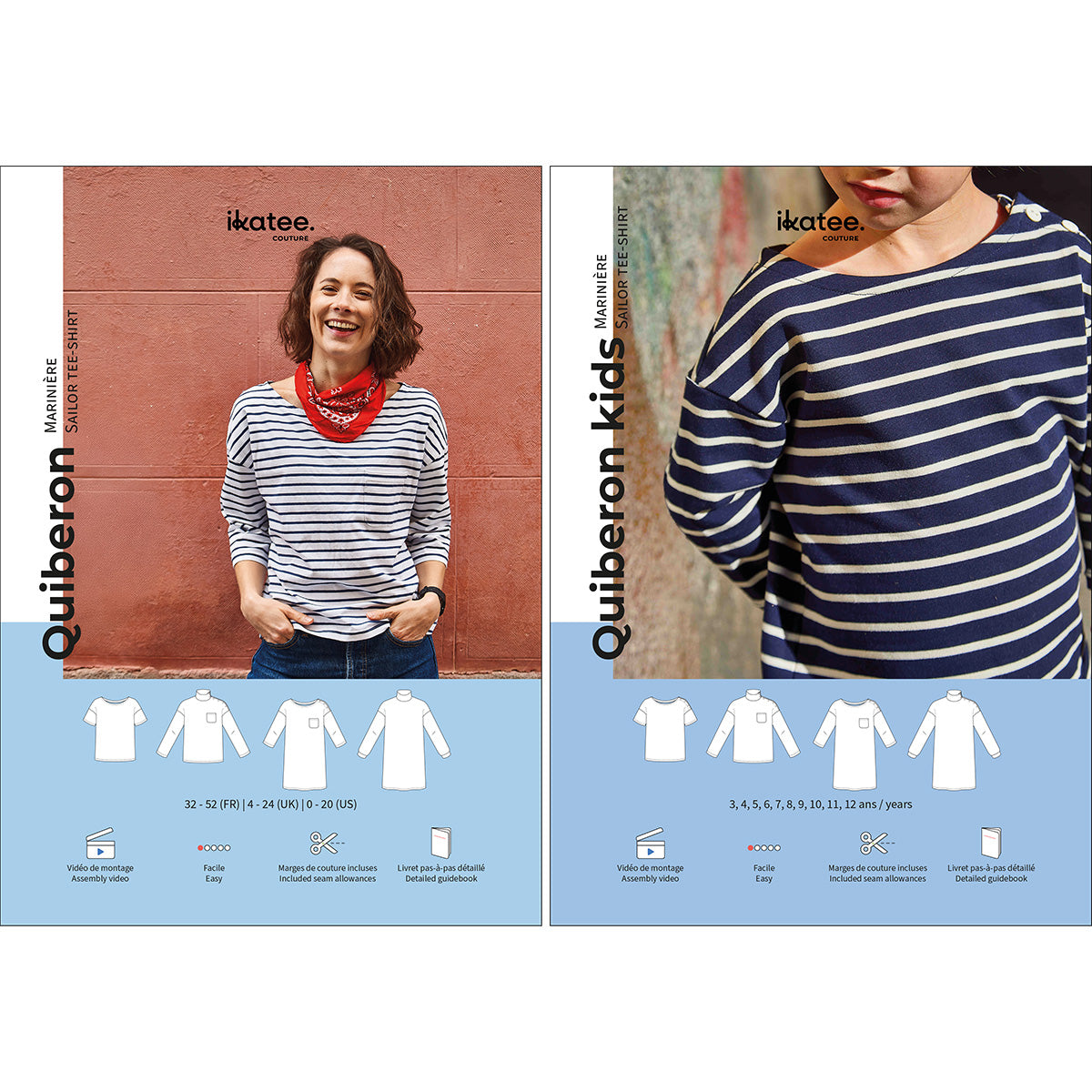 Coudre une marinière facile pour femme et enfant