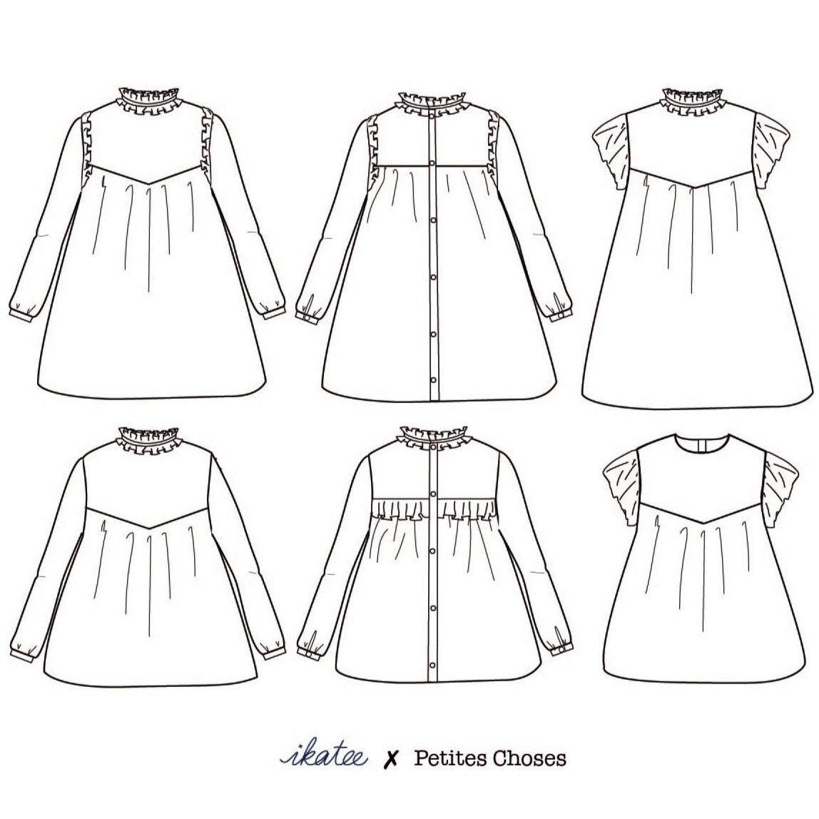 Duo de patron de blouse et robe pour femme et enfant