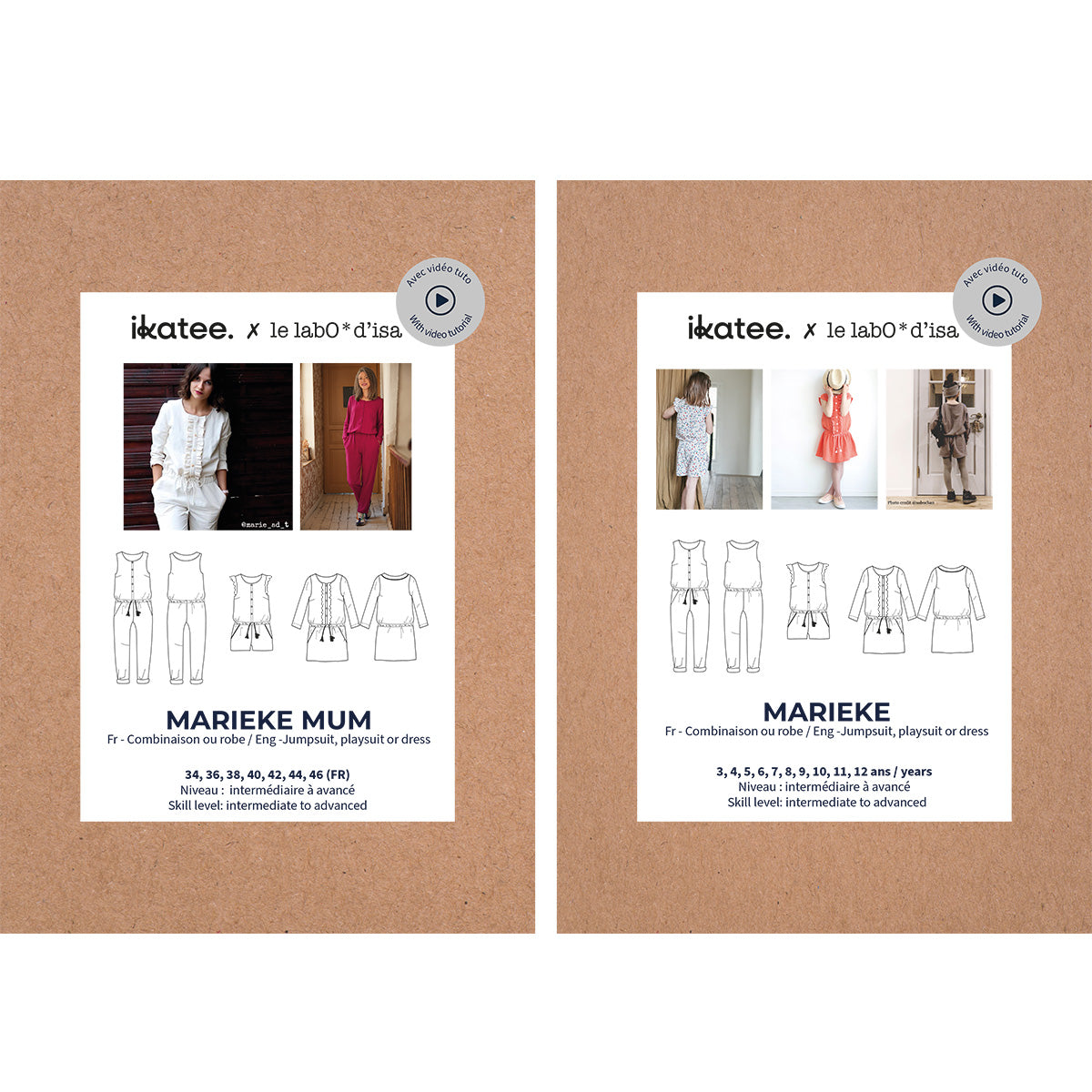 Patron de couture combinaison femme enfant