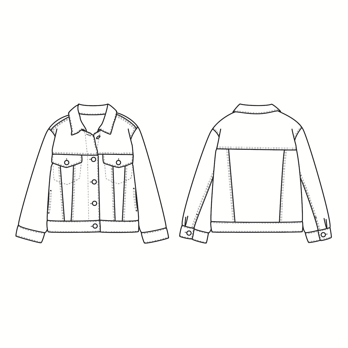 Patron de veste en jean enfant