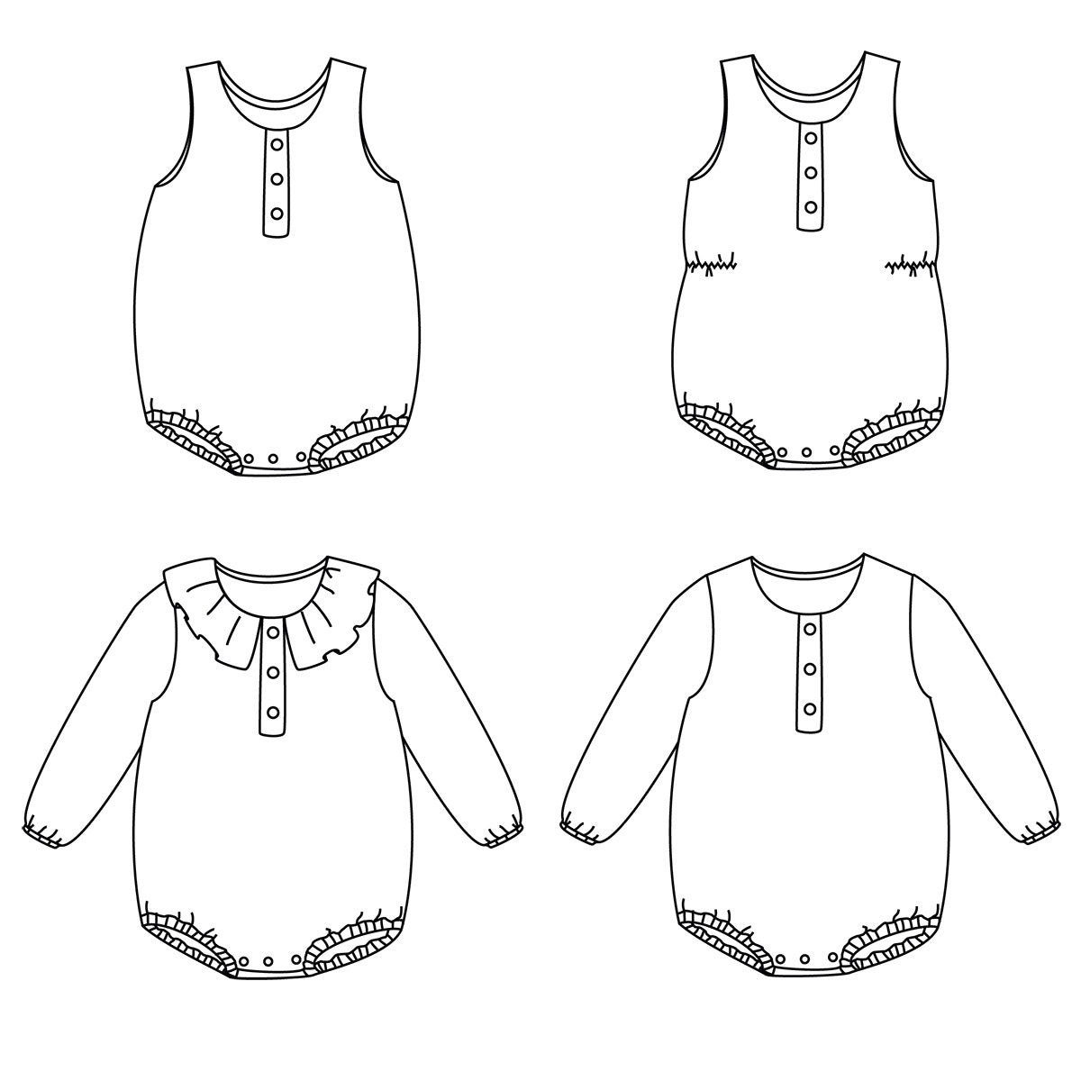 Patron de barboteuse pour bébé