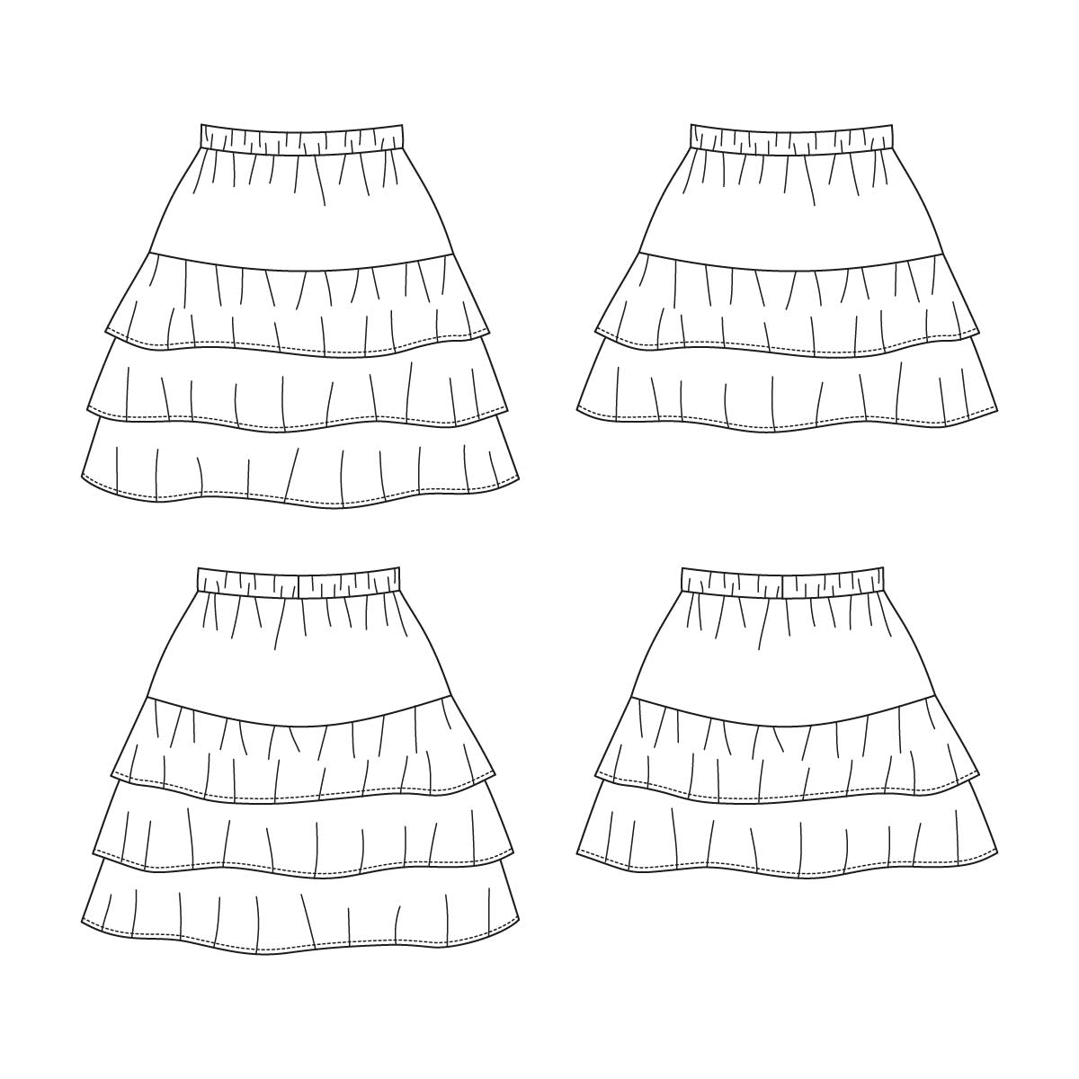 Patron de jupe pour femme