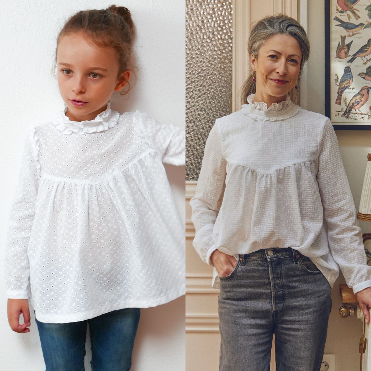 Duo de patron de blouse et robe pour mère et fille