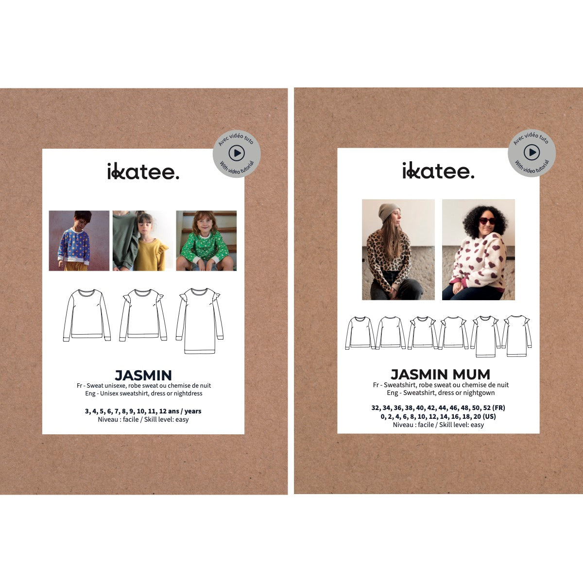 Patron de couture  sweat femme et enfant