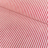 Tissu Popeline - Rayures - Rouge et blanc