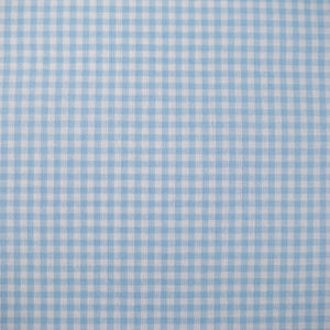 Tissu Vichy mini carreaux - Bleu clair