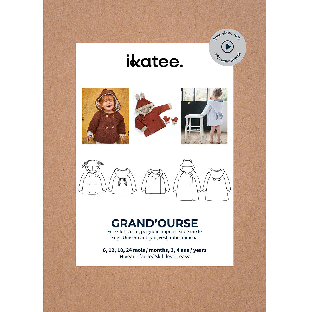 patron de couture gilet manteau bébé