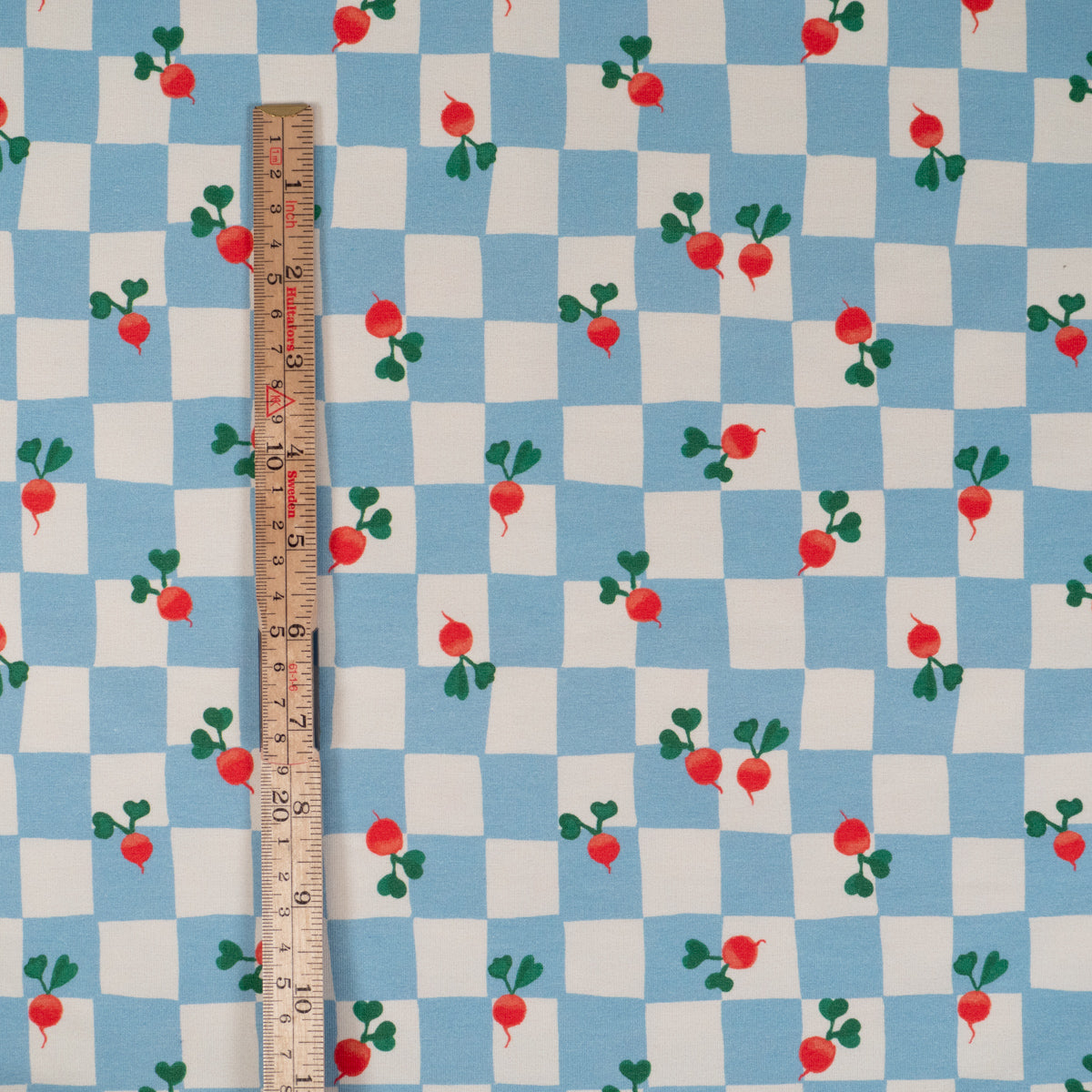 Tissu jersey motif à damier