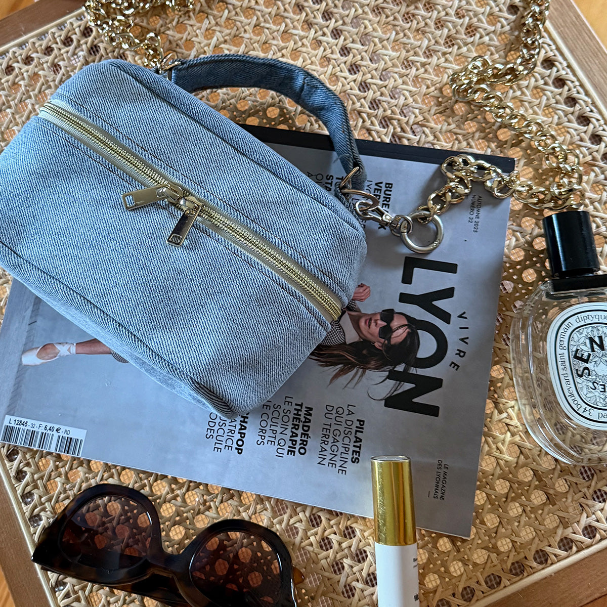 patron de couture de mini sac vanity