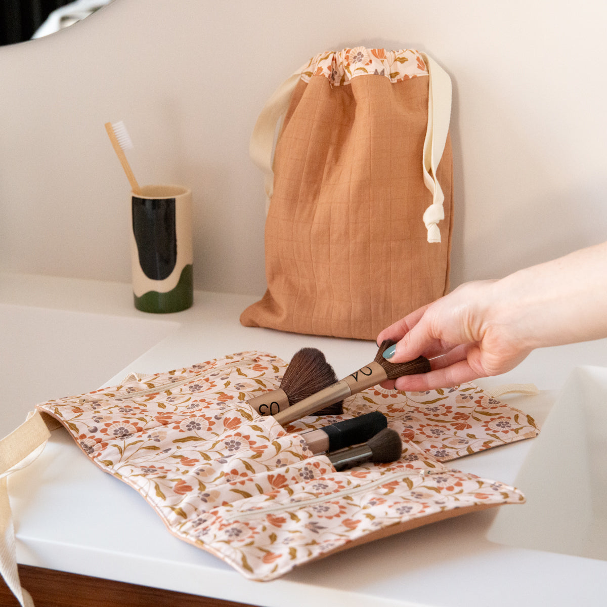 Coudre une trousse à pinceaux