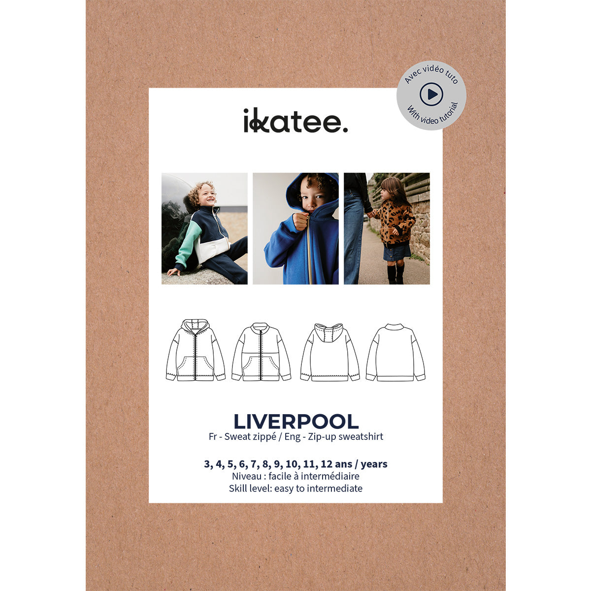 Patron de couture sweat zippé enfant