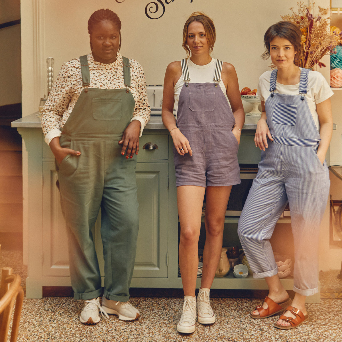 Couture de salopette grande taille