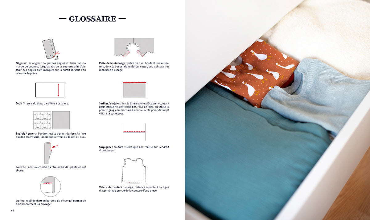 Livre de couture avec patrons