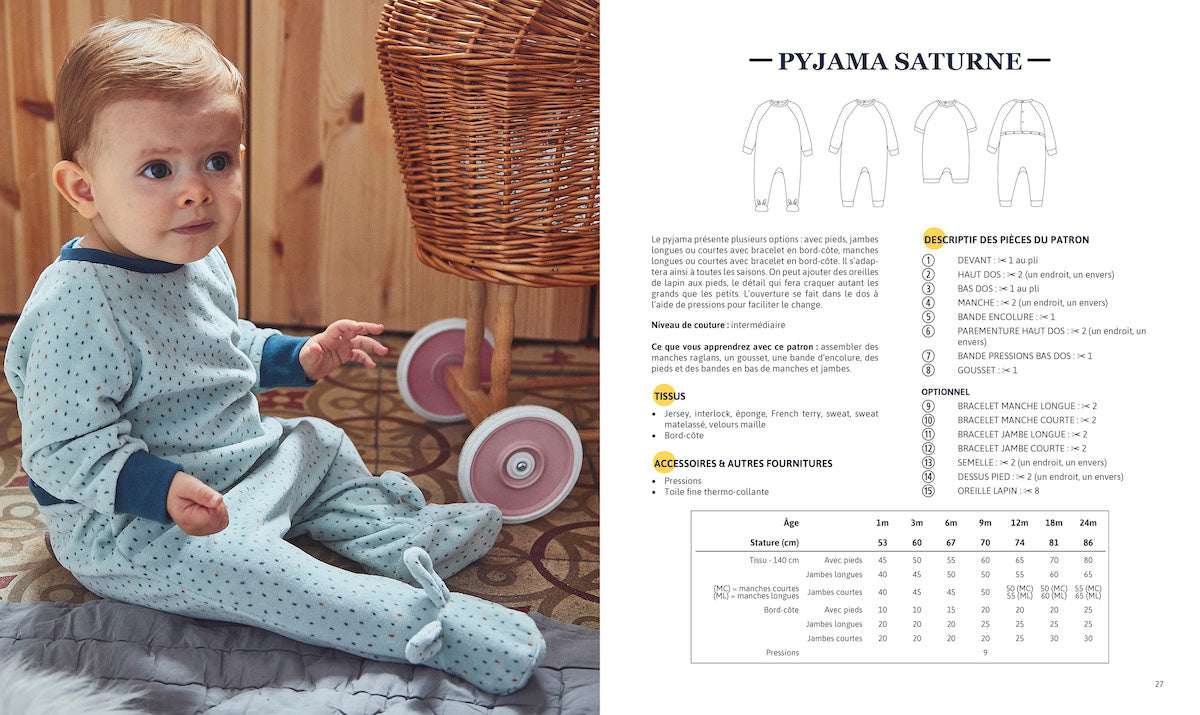 Livrer de couture avec patrons pour bébé