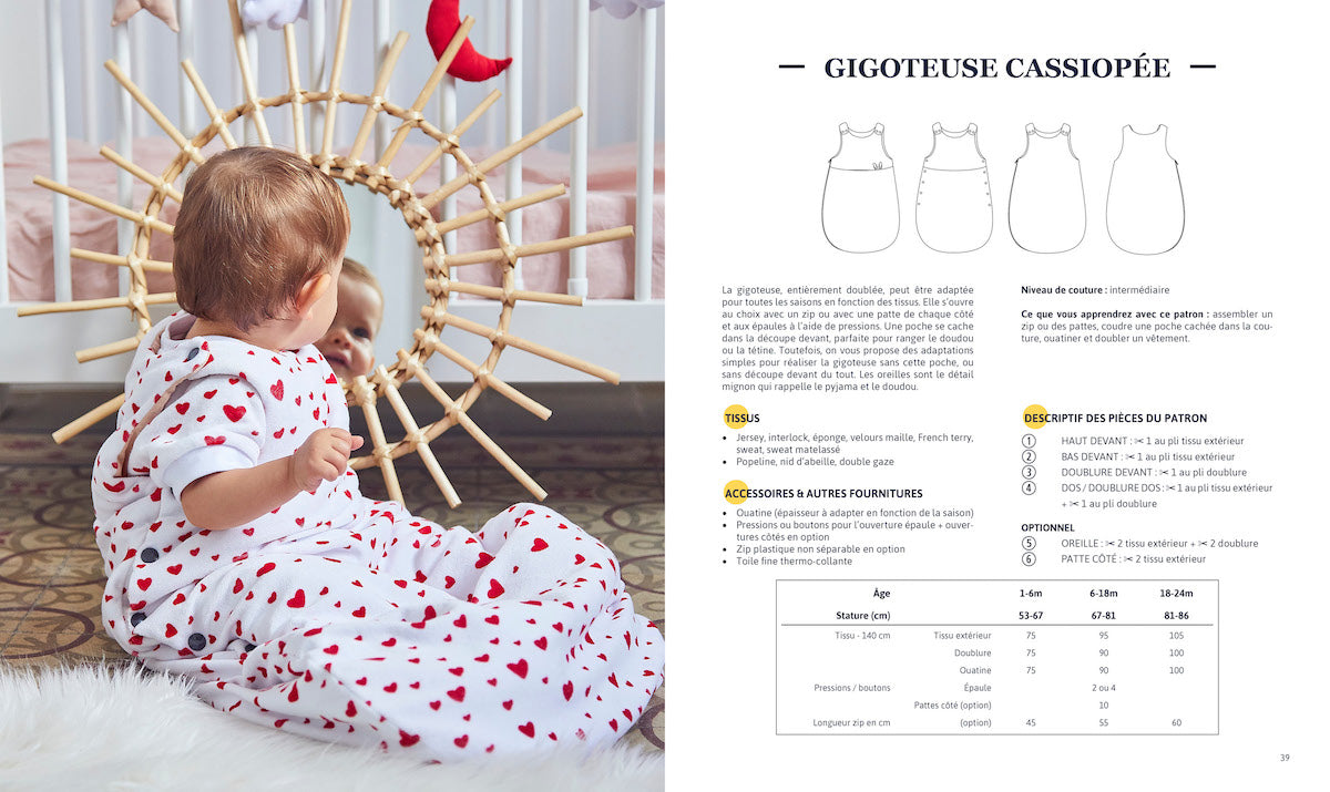 Livre de couture avec patrons pour bébé
