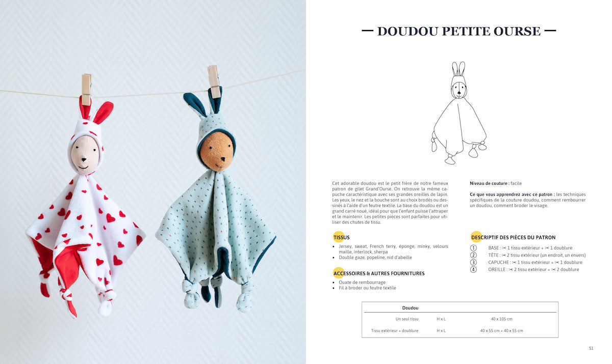 Livre de couture avec patrons pour bébé mixte