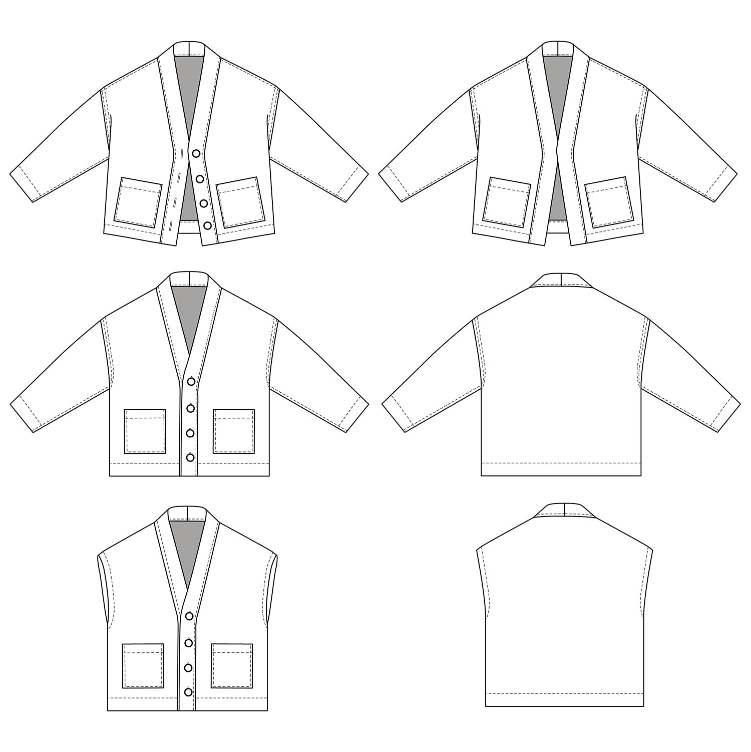 Patron de veste femme minimaliste