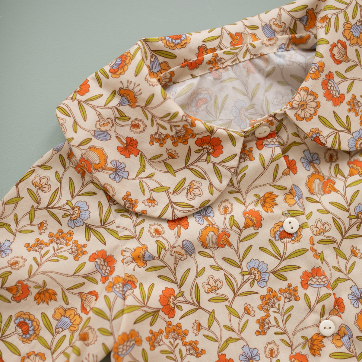 patron de couture de blouse enfant col