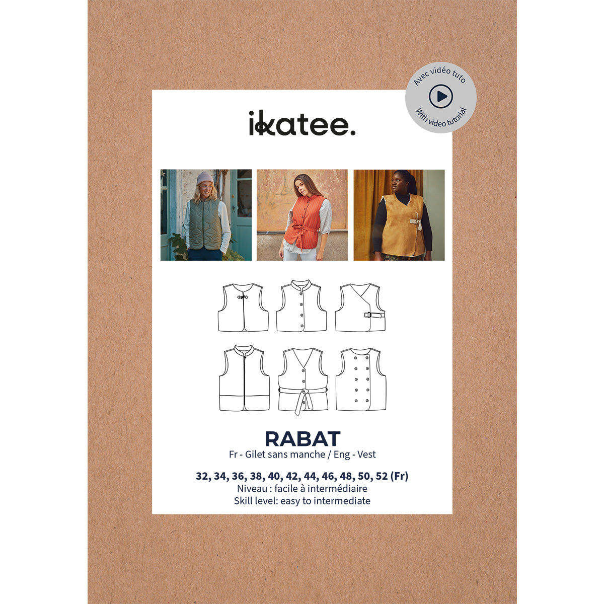 Patron de couture gilet de berger femme