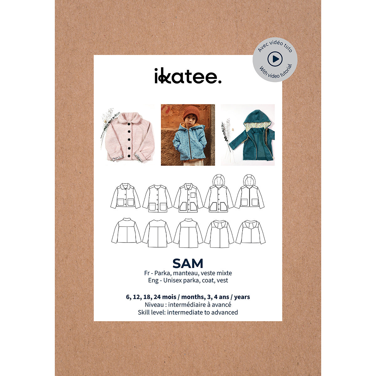 patron de couture veste parka bébé