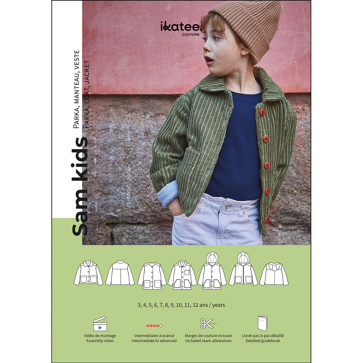 Patron de parka, veste et manteau enfant