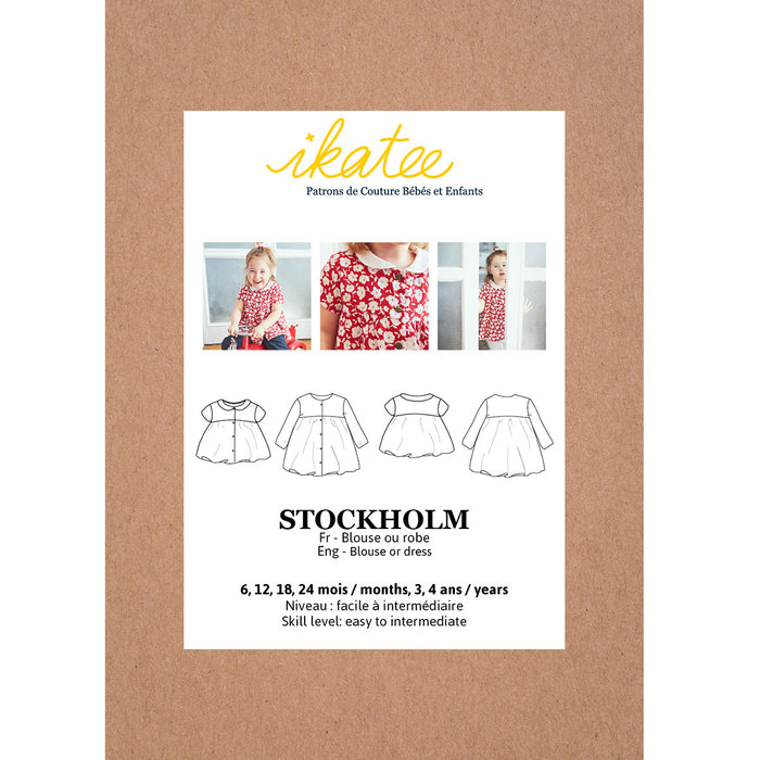 Patron blouse et robe bébé STOCKHOLM pochette