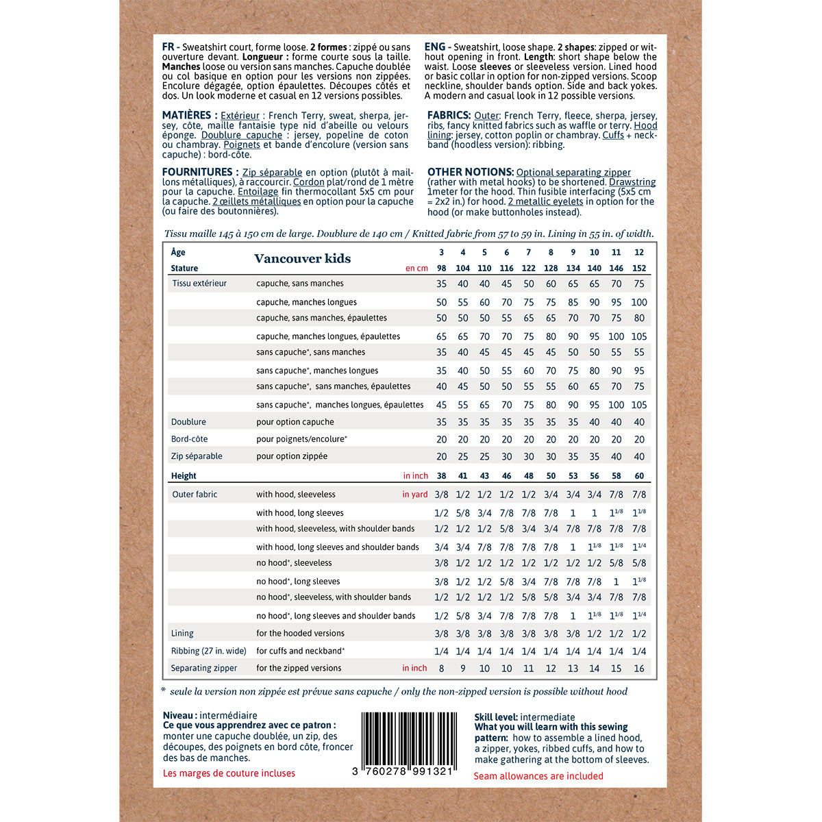 Duo de patron de sweat pour mère et fille format papier